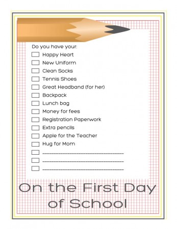 Back to School Checklist